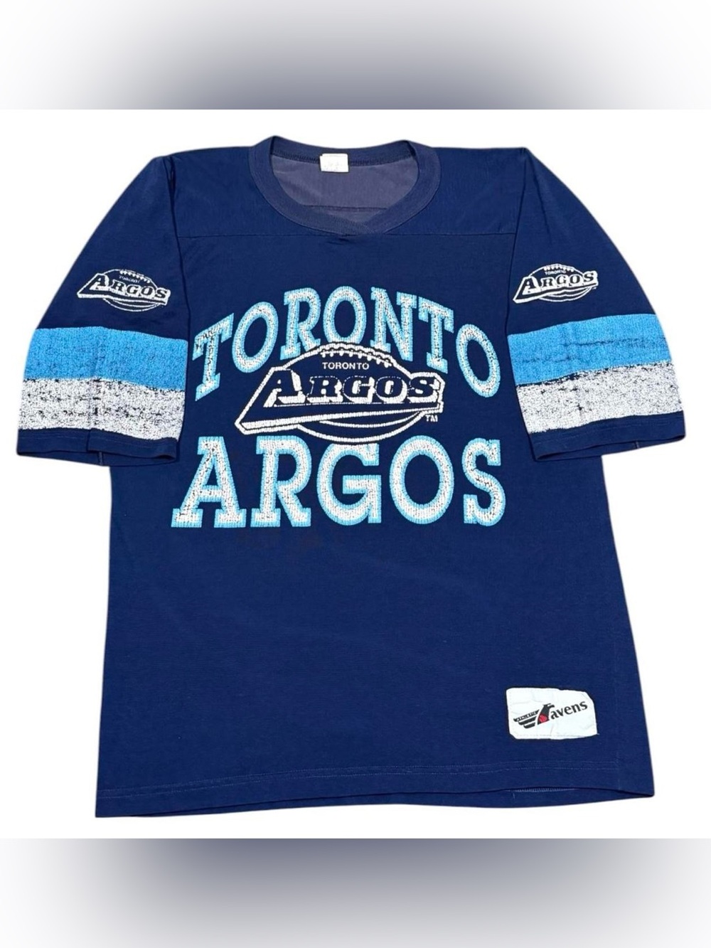 Vintage 1980s Toronto Argonauts Argos CFL Football Ravens Jersey